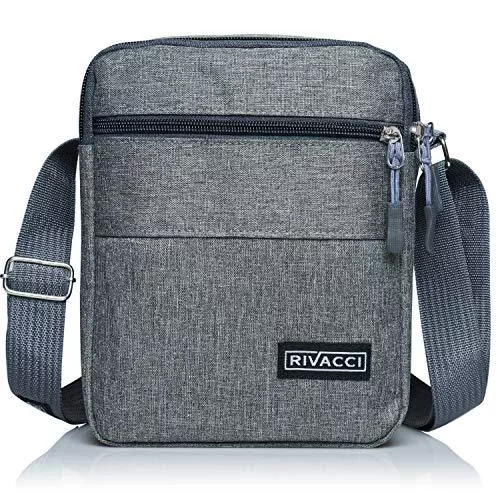 Rivacci Taschen & Rucksäcke Rivacci Umhängetasche Schultertasche für Herren, Damen und Jungen, Kuriertasche aus Canvas, Herrentasche für Tablet, Messenger Bag für Tägliches Leben Reise, Crossbody Shoulder bag Schlichtes