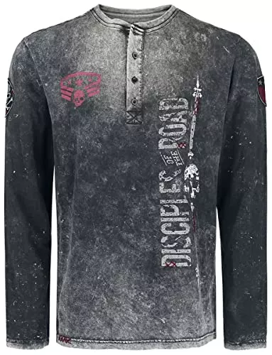 Rock Rebel by EMP Langarmshirts Rock Rebel by EMP Herren Through The Glass dunkelgrau