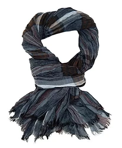 Ella Jonte Schals & Tücher Ella Jonte Herrenschal Schwarz Blau Rot oder Grau Viskose Streifen Herren Schal Tuch Herrentuch