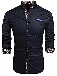 COOFANDY Hemden COOFANDY Herren Hemd Slim Fit Langarm Paisley Herrenhemden Anzughemd für Männer Freizeithemd Casual Business
