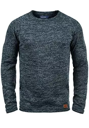 BLEND Pullover & Strickmode Blend BHDan Herren Strickpullover Feinstrick Pullover mit Rundhalsausschnitt