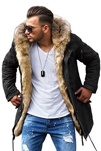 Rello &amp; Reese Jacken Rello &amp; Reese Winter Parka mit Fell-Imitat Jacke Mantel E-7250
