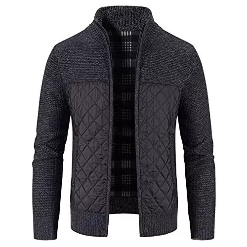 Briskorry Jacken Briskorry Herren Jacke übergangsjacke,Winter Wasserdicht Warme Daunenjacken Leicht Gefüttert Steppjacke Atmungsaktiv Wintermantel mit Stehkragen Zip Outdoor Winterjacke