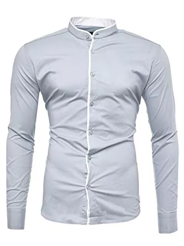 Kayhan Hemden Kayhan Barcelona Herren Hemden Herren-Hemd Slim-Fit Herren Hemden Langarm-Hemden Männer Freizeit-Hemd Business S-6XL