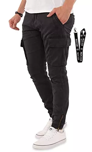 Indicode Hosen Indicode Herren Cargohose Kuranda Slim Fit inkl. Key Chain Cargo Hose Freizeithose