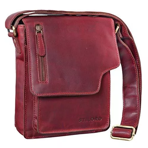 STILORD Taschen & Rucksäcke STILORD 'Pete' Umhängetasche Leder klein Männer Schultertasche Vintage Messenger Bag Herren 8,4 Zoll Tablettasche echtes Leder