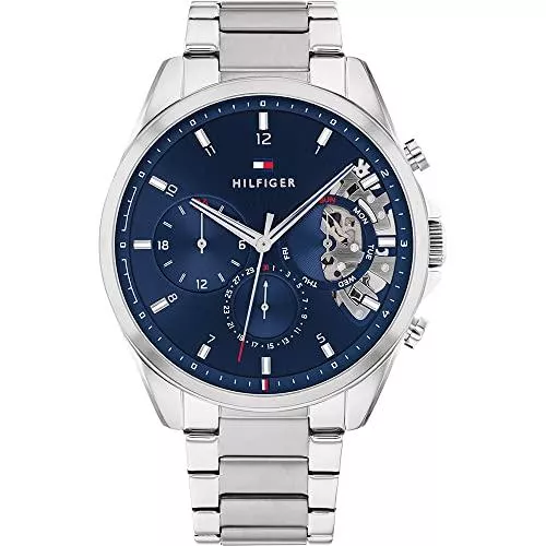 Tommy Hilfiger Uhren Tommy Hilfiger Herren Analog Quarz Uhr mit Edelstahl Armband 1710448