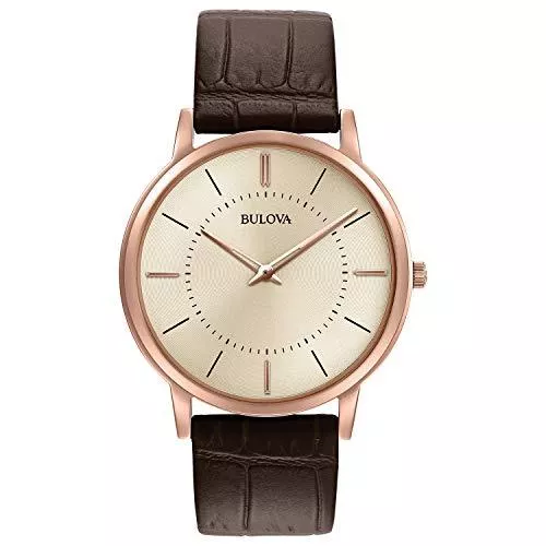 Bulova Uhren Bulova Herren Armbanduhr Lederband