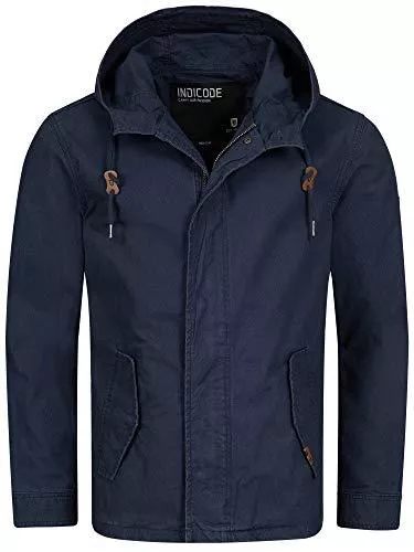 Indicode Jacken Indicode Herren Lough Jacke mit Kapuze aus Baumwolle | Herrenjacke Outdoorjacke Männer