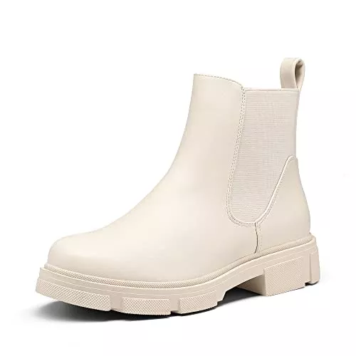 DREAM PAIRS Stiefel DREAM PAIRS Damen Chelsea Boots Frauen Klassische Lederstiefelette Comfort Lining