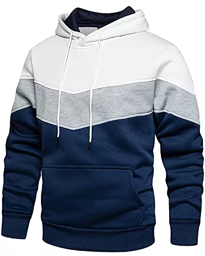 MANLUODANNI Kapuzenpullover MANLUODANNI Herren Hoodie, Herren Kapuzenpullover Unisex Pullover mit Kapuze Casual Sweatshirt Classic Farbabstimmung Hoody mit Tasche