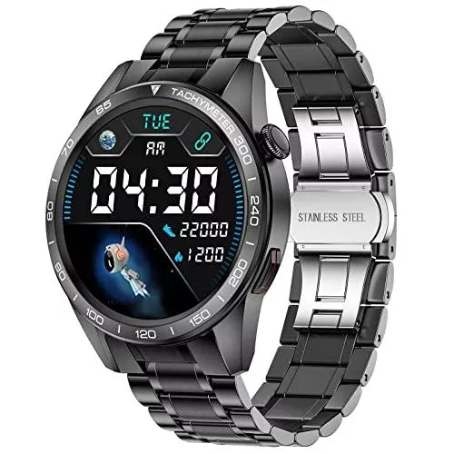 TERAMI Uhren Smartwatch Herren mit Bluetooth-Anruf,1.32 HD Voll-Touchscreen Fitnessuhr mit Herzfrequenz Schlaf Monitor 10 Sportmodi, IP67 Wasserdicht Schrittzähler Armbanduhr Männer für Android iOS
