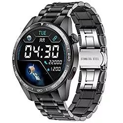 TERAMI Uhren Smartwatch Herren mit Bluetooth-Anruf,1.32 HD Voll-Touchscreen Fitnessuhr mit Herzfrequenz Schlaf Monitor 10 Sportmodi, IP67 Wasserdicht Schrittzähler Armbanduhr Männer für Android iOS