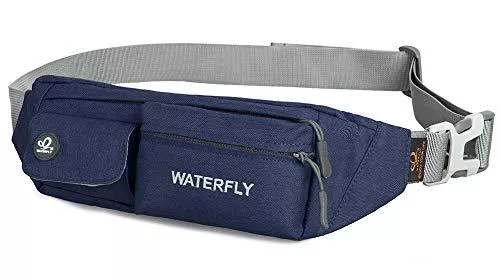 WATERFLY Taschen & Rucksäcke WATERFLY Bauchtasche Gürteltasche Damen Herren Hüfttasche Klein Laufgürtel für Sport Reisen Fitness Radfahren Wandern Joggen Laufen