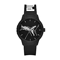 PUMA Uhren PUMA Herren Reset V2 Three-Hand, Schwarz Polycarbonate Uhr, P5065