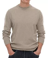 Hisir Pullover & Strickmode Hisir Pullover Herren Strickpullover Rundhals Pulli Männer, Bequem und Weich, Warmer Winter Pullover für Männer, Herren Basic Pullover mit Langen Ärmeln