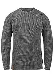 Indicode Pullover & Strickmode Indicode IDRockford Herren Pullover Strickpullover Grobstrick Pullover mit Rundhalsausschnitt