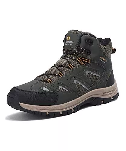 ARRIGO BELLO Stiefel ARRIGO BELLO Winterschuhe Herren Winterstiefel Warm Gefütterte Wanderschuhe Rutschfest Trekkingschuhe Wanderstiefel High-Top Stiefel Größe 41-46