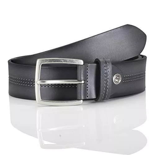 LINDENMANN Gürtel LINDENMANN Herren Vollledergürtel aus Vollrindleder, 40 mm breit und 3,5 mm - 4 mm stark, kürzbar, Gürtel, Ledergürtel, Jeans-Gürtel, grau