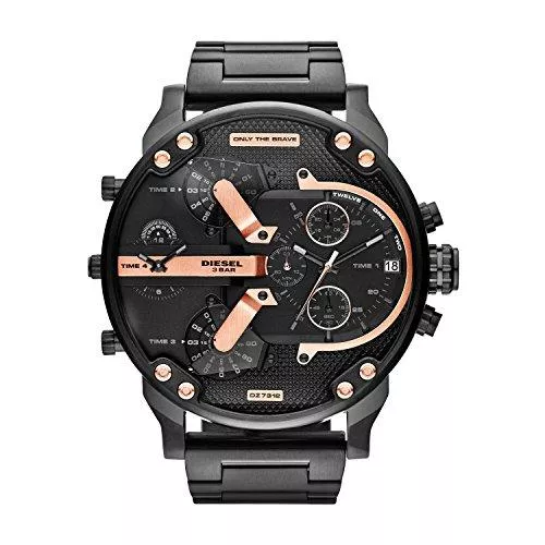 Diesel Uhren Diesel Herren Mr. Daddy Chronograph, 57 mm Gehäusegröße, Edelstahluhr