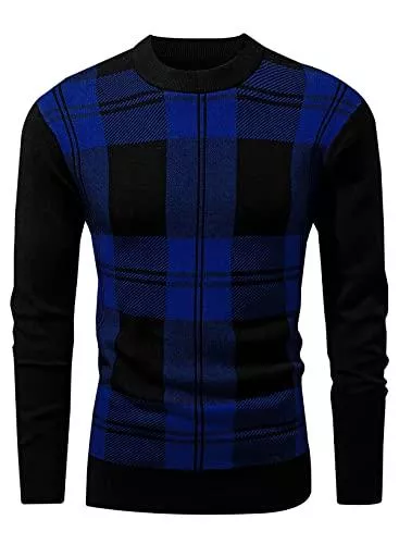 Jolicloth Pullover & Strickmode Jolicloth Herren Pullover Klassischer Strickpullover Basic Rundhals Langarmshirt Sweater Slim Fit
