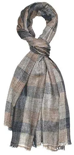 Lorenzo Cana Schals & Tücher Lorenzo Cana Herren Schal Schaltuch 100% Kaschmir flauschig leichter Männerschal Kaschmirschal Naturfaser 70 cm x 200 cm, Braun Beige - 782041188