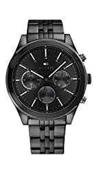 Tommy Hilfiger Uhren Tommy Hilfiger Multi Zifferblatt Quarz Uhr für Herren mit Schwarzes Edelstahlarmband - 1791738