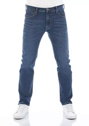 Lee Jeans Lee Herren Jeans Regular Fit Daren Zip Fly Hose Straight Jeanshose Baumwolle Denim Stretch Blue Schwarz Grau w30 w31 w32 w33 w34 w36 w38 w40 w42 w44