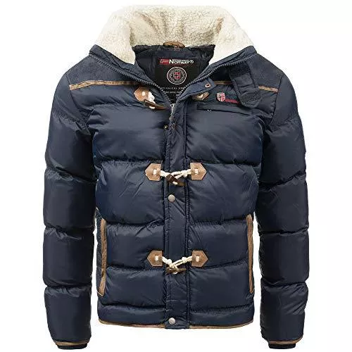 Geographical Norway Jacken Geographical Norway Herren Steppjacke Winterjacke S - 7XL – Gefütterter Warmer Anorak - Outdoor Jacke für den Winter/Herbst im Bundle mit UD Beanie