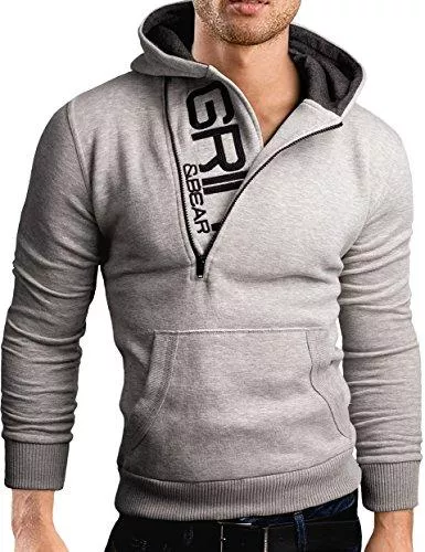 Grin&amp;Bear Kapuzenpullover Grin&amp;Bear Slim fit Halfzip Hoodie Kapuzenpullover GEC401