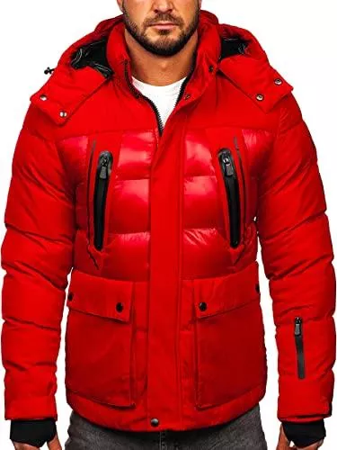 BOLF Jacken BOLF Herren Winterjacke Steppjacke Sportjacke Daunenjacke Puffer Jacket Kapuze Stehkragen Warm Gefüttert Gepolstert Wasserabweisend Winddicht Outdoor Casual Style Street Look 4D4