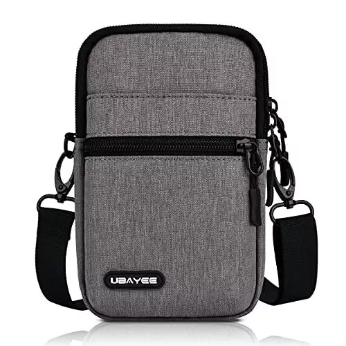 UBAYEE Taschen & Rucksäcke UBAYEE Kleine Handy Umhängetasche bis zu 6,7 Zoll, Herren Handytasche Schultertasche mit RFID-Blockierung Fach - Grau