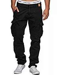 Indicode Hosen Indicode Herren William Cargohose aus Baumwolle m. 7 Taschen inkl. Gürtel | Outdoorhose