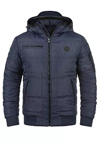 Blend Jacken BLEND Boris Herren Winterjacke Steppjacke Jacke gefüttert mit Stehkragen und Abnehmbarer Gefütterter Kapuze wahlweise mit Teddy-Futter