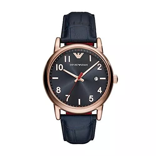 Emporio Armani Uhren Emporio Armani Herrenuhr 3-Zeiger-Werk Datum Edelstahl roségoldfarben, AR11135