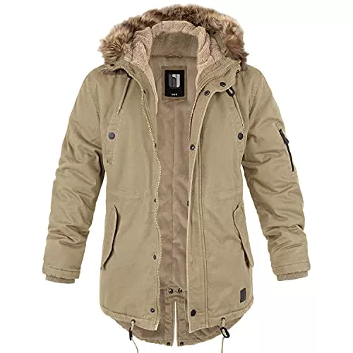 bw-online-shop Jacken bw-online-shop Winterparka Fishtail mit Futter Herren Parka Jacke