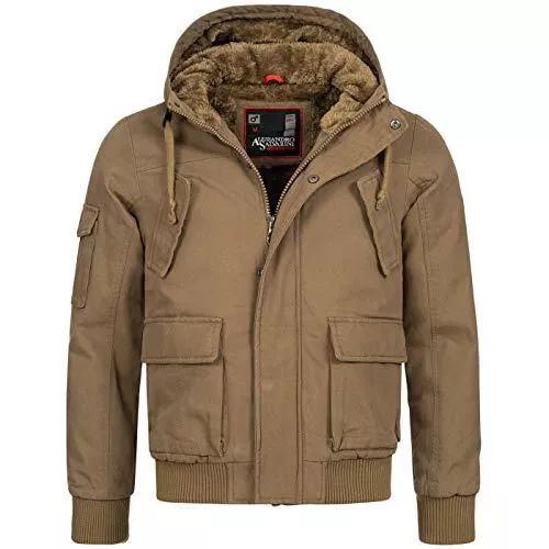 ALESSANDRO SALVARINI Jacken A. Salvarini warme Herren Designer Winter Jacke Teddyfell gefüttert Winterjacke