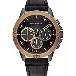 Tommy Hilfiger Uhren Tommy Hilfiger Multi Zifferblatt Quarz Uhr für Herren Lederarmband