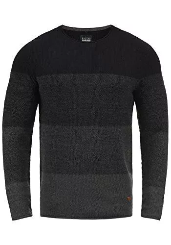 Blend Pullover & Strickmode Blend BHBenno Herren Strickpullover Feinstrick Pullover mit Rundhalsausschnitt