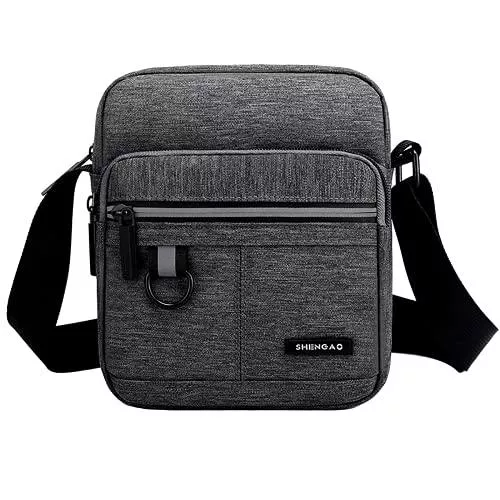 Hjkiopc Taschen & Rucksäcke Hjkiopc Herren-Schultertaschen Klein Crossbody Bag Handtasche Tasche Umhängen Messenger BagHandytasche Messenger Bag Herrentasche Shulder Bag Vintage Gelten für Arbeit Reise Alltagsleben