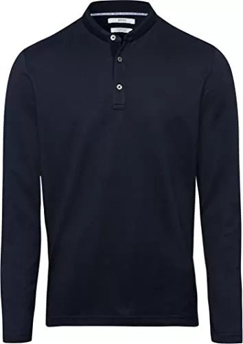 BRAX Pullover & Strickmode BRAX Herren Style Pollux Stehkragen Shirt in Sportivem Styling Pullover