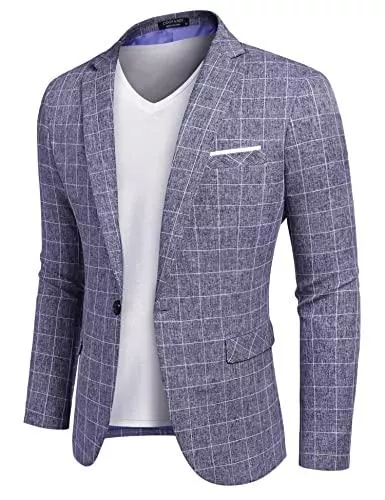 COOFANDY Blazer COOFANDY Herren Sakko Sportlich Freizeit Blazer Regular Fit Anzug Lässig
