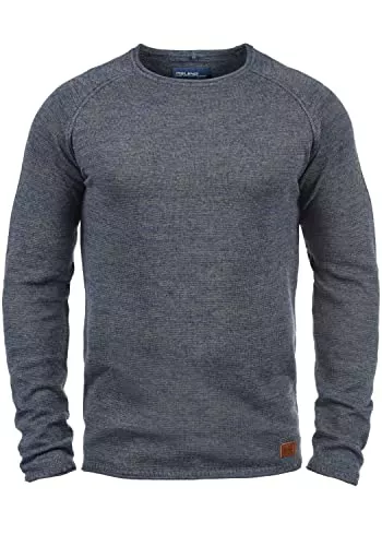 Blend Pullover & Strickmode Blend BHDan Herren Strickpullover Feinstrick Pullover mit Rundhalsausschnitt