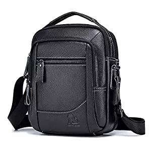 ARKTOS Taschen & Rucksäcke Nefli Herren Umhängetasche Crossbody Tasche Echtleder Messenger Bag für Arbeit Business große Kapazität Verstellbare Riemen