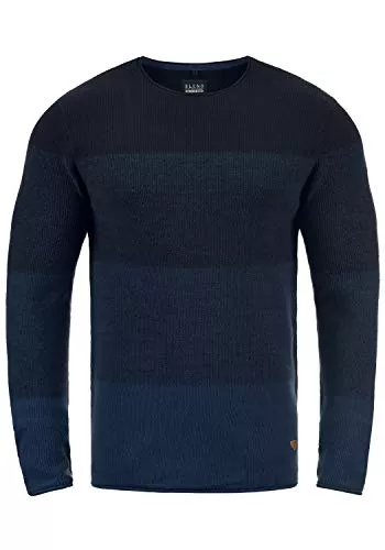 Blend Pullover & Strickmode Blend BHBenno Herren Strickpullover Feinstrick Pullover mit Rundhalsausschnitt