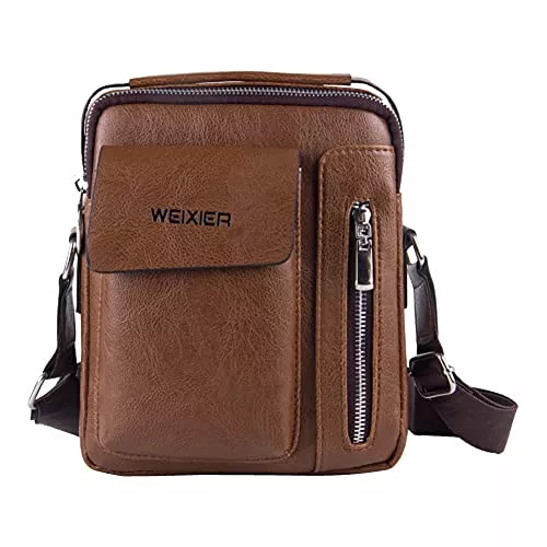 Ynport Crefreak Taschen & Rucksäcke Ynport Crefreak Herrentasche Leder Umhängetasche Herren wasserdichte Umhängetasche für Reisen Sport Arbeit