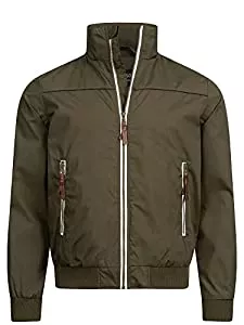 Indicode Jacken Indicode Herren Ivano Jacke mit Kragen und Reißverschluss | Männer Jacke Übergangsjacke