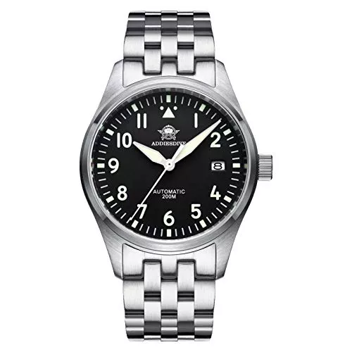 ADDIESDIVE Uhren ADDIESDIVE herrenuhr markenuhr Flieger NH35A Automatische Uhr H2