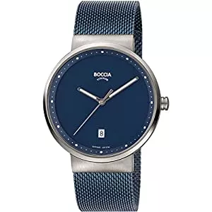 Boccia Uhren Boccia Herren Analog Quarz Uhr mit Edelstahl Armband 3615-05