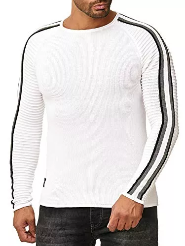 Redbridge Pullover & Strickmode Red Bridge Herren Strickpullover Streifen Pullover Ribbed Striped